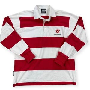 Barbarian Shirt Men's XL White Red‎ Stripe Rugby Polo Fanshawe College